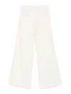 Aspesi High-waisted Fustian Trousers In Cream