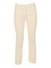 Aspesi High-waisted Straight-leg Pants With Belt Loops In Neutral