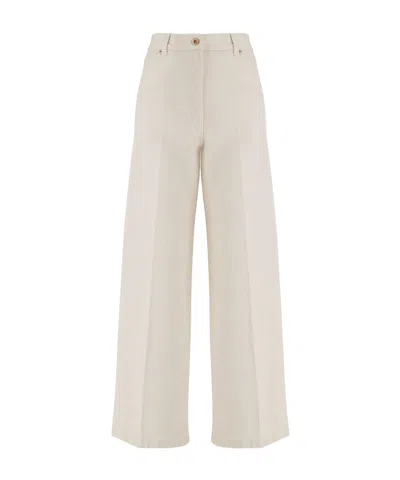 Aspesi High-waisted Trousers In Brown