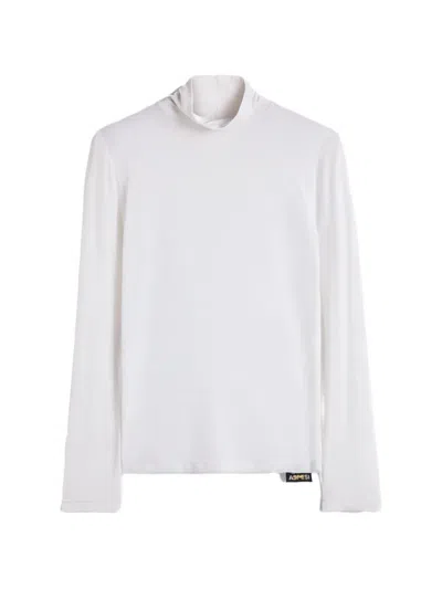 Aspesi High-neck Long-sleeve Top In White