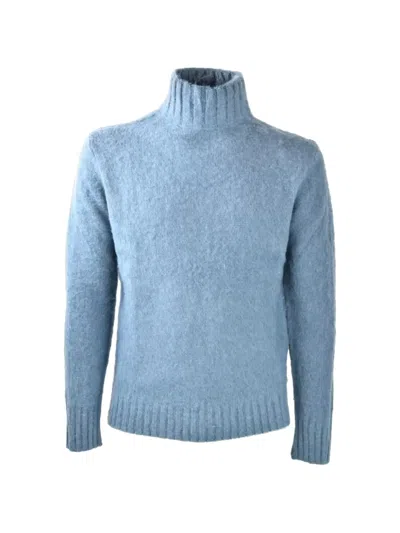Aspesi High-neck Sweater In Blue