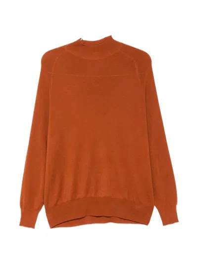 Aspesi High-neck Sweater In Orange