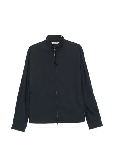 Aspesi High-neck Zip-up Jacket In Blue