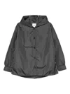 Aspesi Hooded Buttoned Coat In Gray