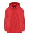 Aspesi Hooded Snap-button Coat In Red