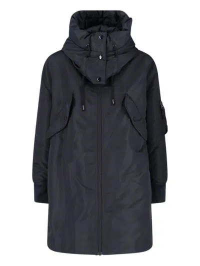 Aspesi Hooded Jacket With Arm Pocket And Drawstring In Brown