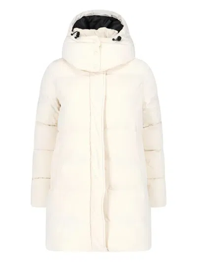 Aspesi Hooded Down-padded Coat In White