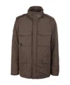 Aspesi Hooded Four-pocket Padded Jacket In Brown