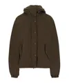 Aspesi Brown Nylon Jacket With Adjustable Hood In Brown