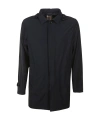 Aspesi Hooded Long-sleeved Casual Jacket In Black