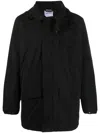Aspesi Hooded Long-sleeved Coat In Black