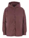 Aspesi Hooded Padded Jacket In Brown