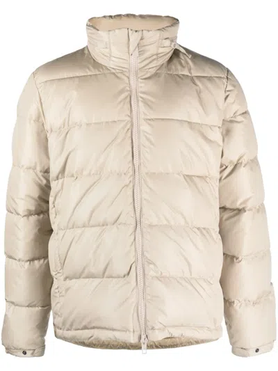Aspesi Hooded Padded Jacket In Neutrals
