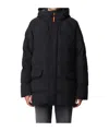 Aspesi Hooded Press-stud Fastened Jacket In Black