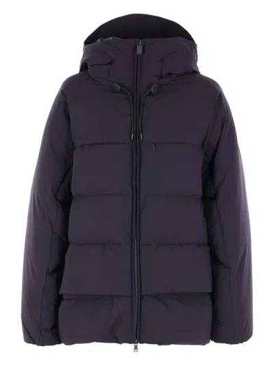 Aspesi Hooded Puffer Jacket In Blue