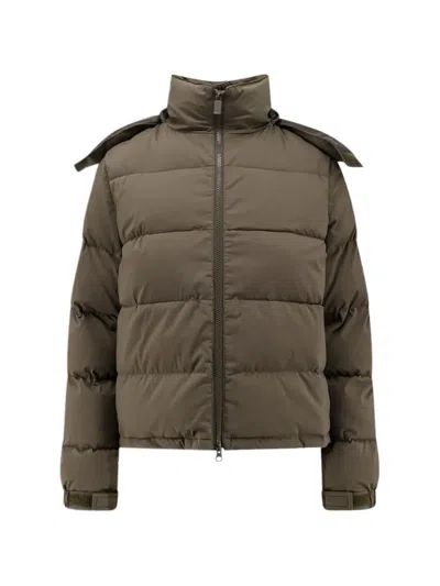 Aspesi Hooded Quilted Jacket In Green