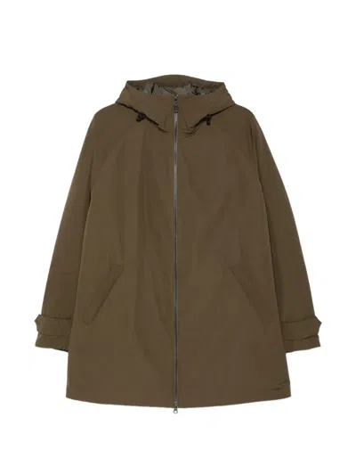 Aspesi Hooded Raglan-sleeve Parka In Green