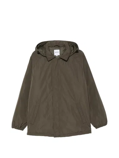 Aspesi Hooded Raglan-sleeve Parka In White