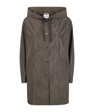 Aspesi Hooded Raincoat In 绿色
