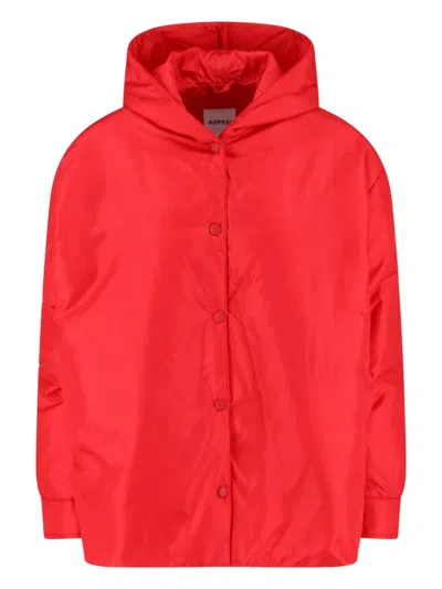 ASPESI HOODED SNAP-BUTTON COAT