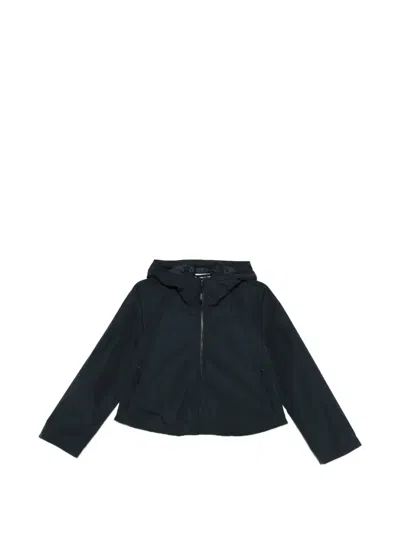 Aspesi Hooded Zip Jacket In Black