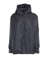 Aspesi Relaxed Fit Black Polyamide Jacket With Hood In Black