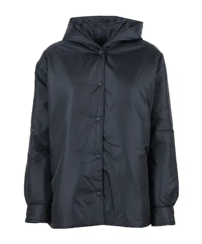 Aspesi Hooded Zipper Casual Jacket In Black