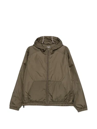 Aspesi Hooded Zip-up Jacket In Brown
