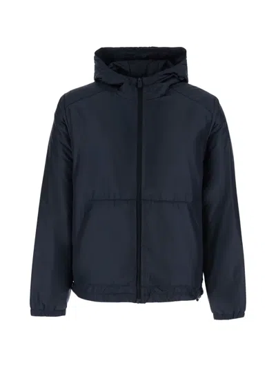 Aspesi Hooded Zip-up Jacket In Animal Print