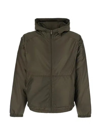 Aspesi Hooded Zip-up Jacket In Multi