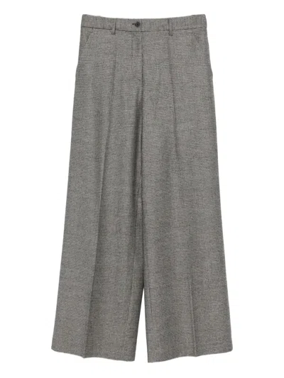 Aspesi Houndstooth Trousers In Gray