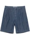Aspesi Indigo Blue Shorts With Classic Pocket Design In Blue