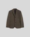 Aspesi Isaac Shetland Wool Blazer In Green
