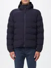 Aspesi Hooded Quilted Jacket Adjustable Hem In Blue