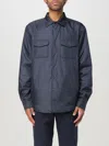 Aspesi Collared Neck Flap Pockets Long Sleeves Jacket In Blau