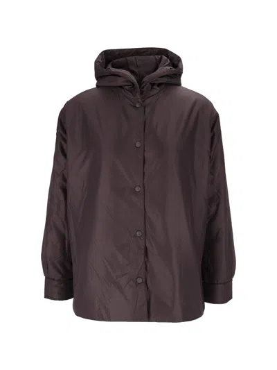 Aspesi Beth Brown Hooded Nylon Jacket In Multi