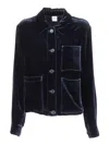 Aspesi Button-down Long-sleeved Casual Jacket In Blue