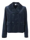 Aspesi Double-breasted Casual Jacket In Blue