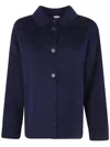 Aspesi Button-fastening Long-sleeve Jacket In Blue