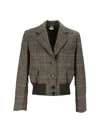 Aspesi Check-pattern Virgin Wool Jacket In Multi