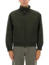 Aspesi Versatile High Collar Jacket Pockets In Green
