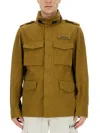 Aspesi Men's Jacket With Logo In Brown