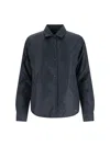 Aspesi Collared Jacket With Button Cuffs And Pockets In Blue