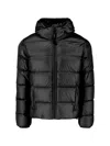 Aspesi Budd Puffer Jacket In Black Satin Fabric