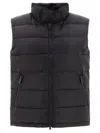Aspesi Sleeveless Quilted Jacket With High Collar In Black