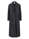 Aspesi Long Jacket With Buttoned Cuffs And Pockets In Burgundy