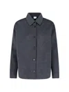 Aspesi Timeless Grey Shirt With Structured Collar And Button-down Front In Gray