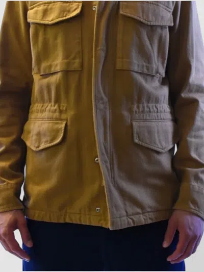 Aspesi Jackets High Collar Epaulettes Front Flap Pockets In Brown