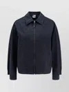 Aspesi Cotton Jacket With Jacquard Motif In Blue