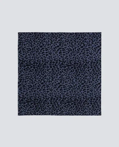 Aspesi Japanese Cotton Chambray Scarf In Blue